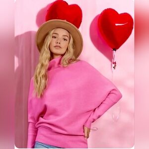 Bluivy Slouch Neck Dolman Sleeve Sweater